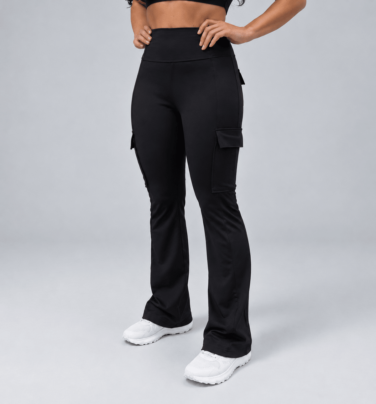 Sentinel Flared Cargo Leggings (Seamless Front Panel)