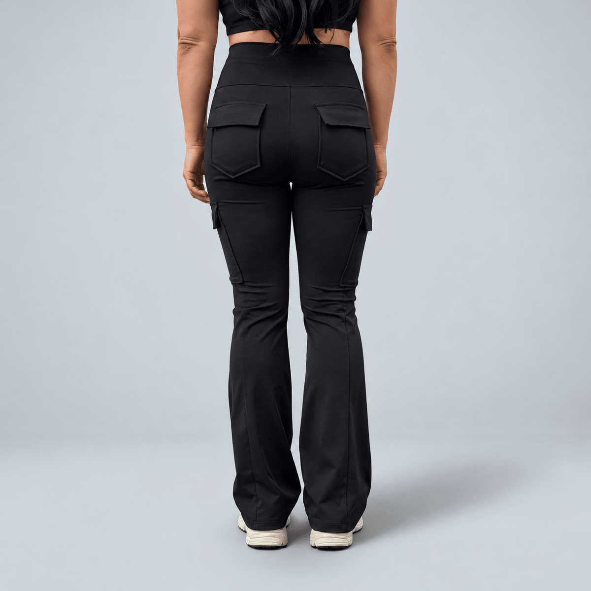 Sentinel Flared Cargo Leggings (Seamless Front Panel)