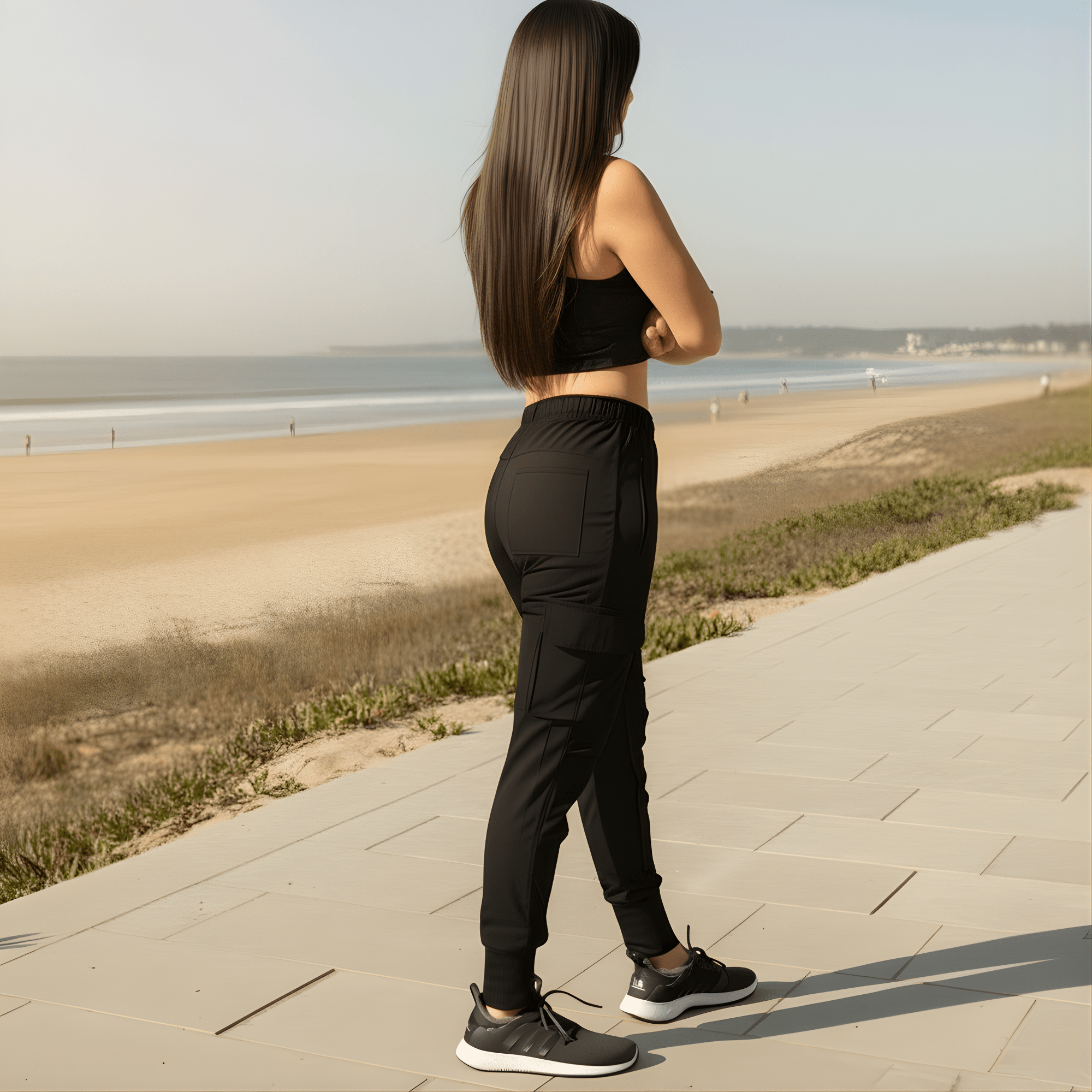 Black Urban Flex Cargo Joggers - Premium Reimagined Series