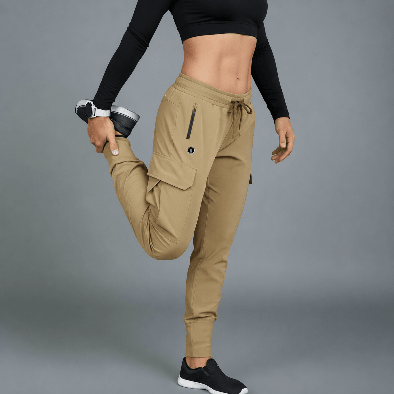 Women’s Khaki Urban Flex Cargo Joggers