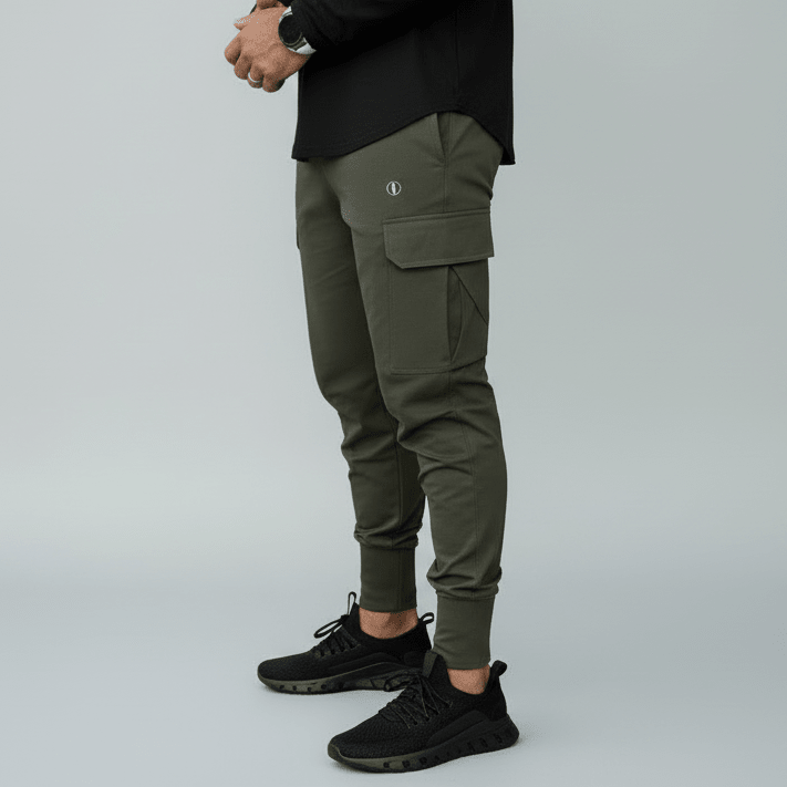 Moss Green Urban Flex Cargo Joggers - Premium Reimagined Series
