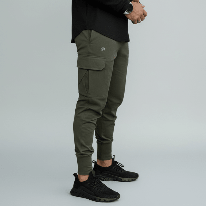 Moss Green Urban Flex Cargo Joggers - Premium Reimagined Series