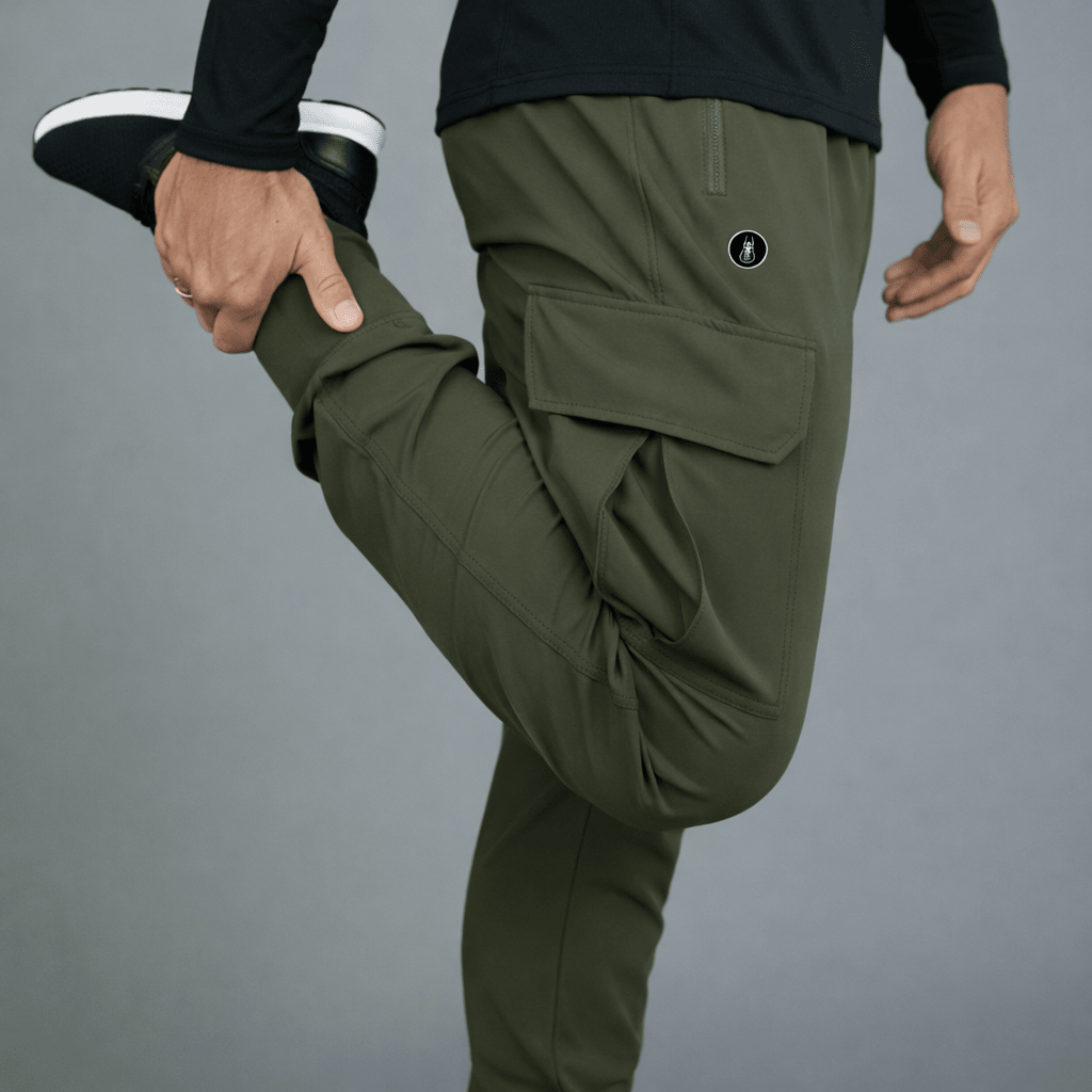 Moss Green Urban Flex Cargo Joggers - Premium Reimagined Series