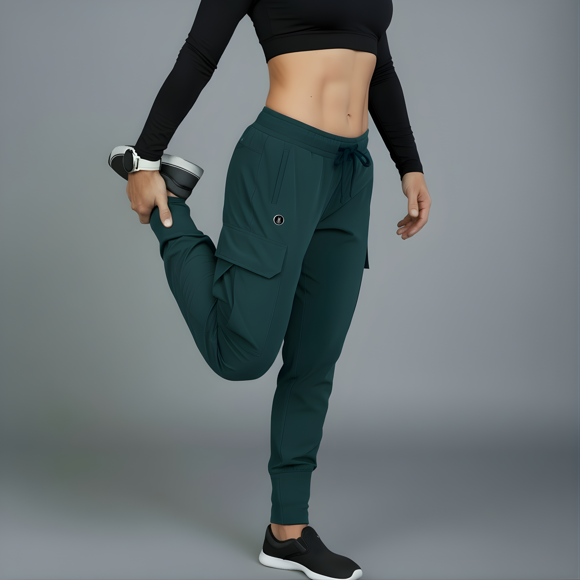 Nilestone Teal Urban Flex Cargo Joggers - Premium Reimagined Series