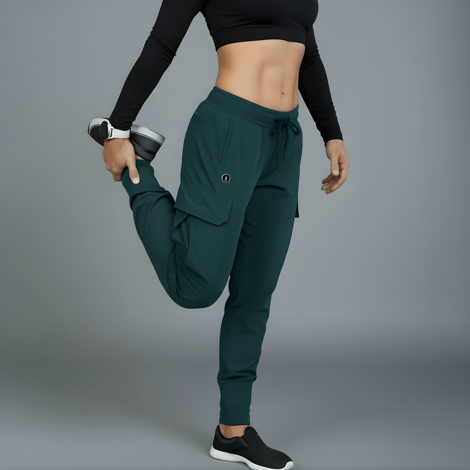Nilestone Teal Urban Flex Cargo Joggers - Premium Reimagined Series