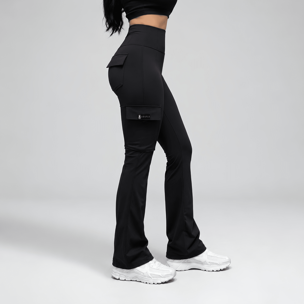 Sentinel Flared Cargo Leggings (Seamless Front Panel)