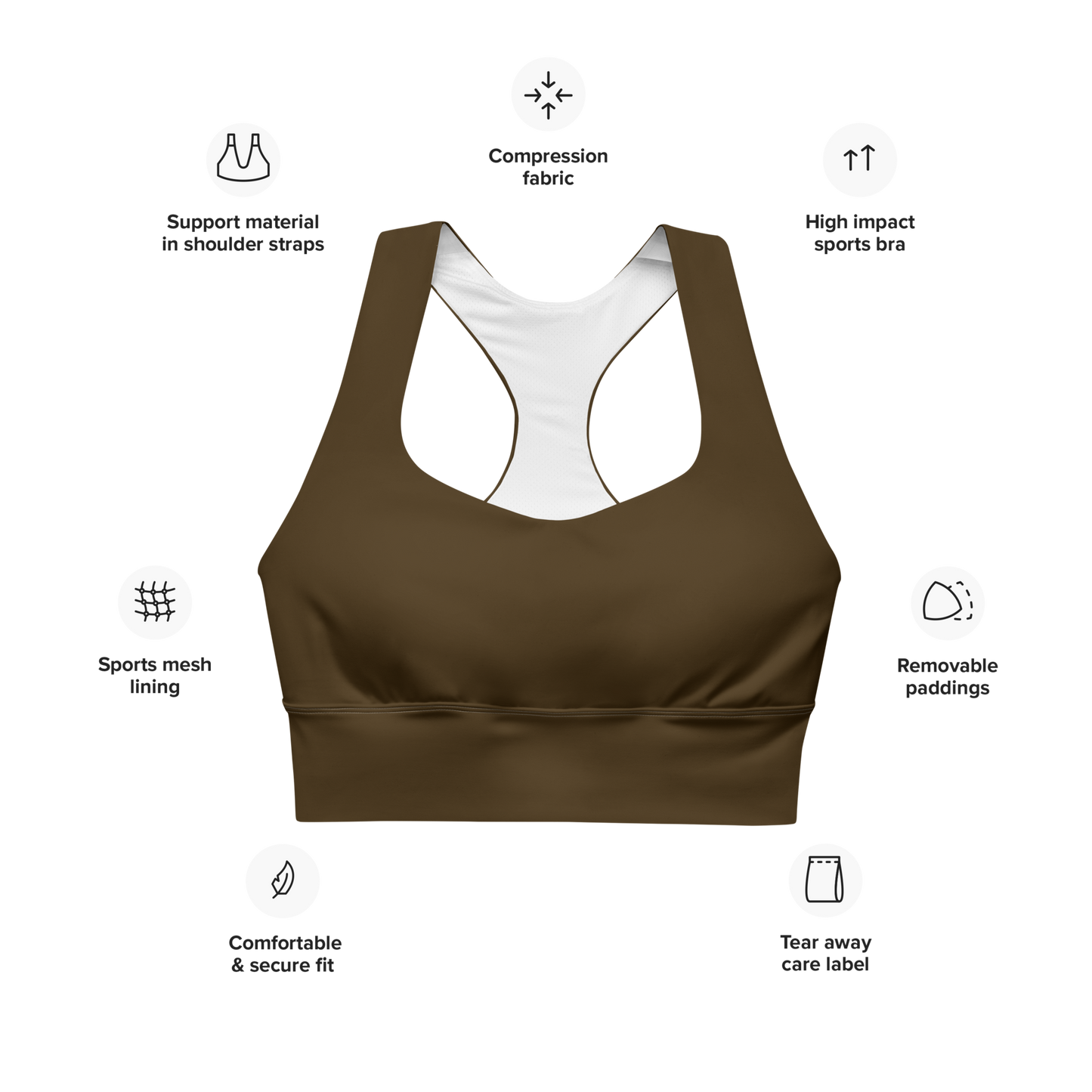 Endurance Sports Bra Espresso