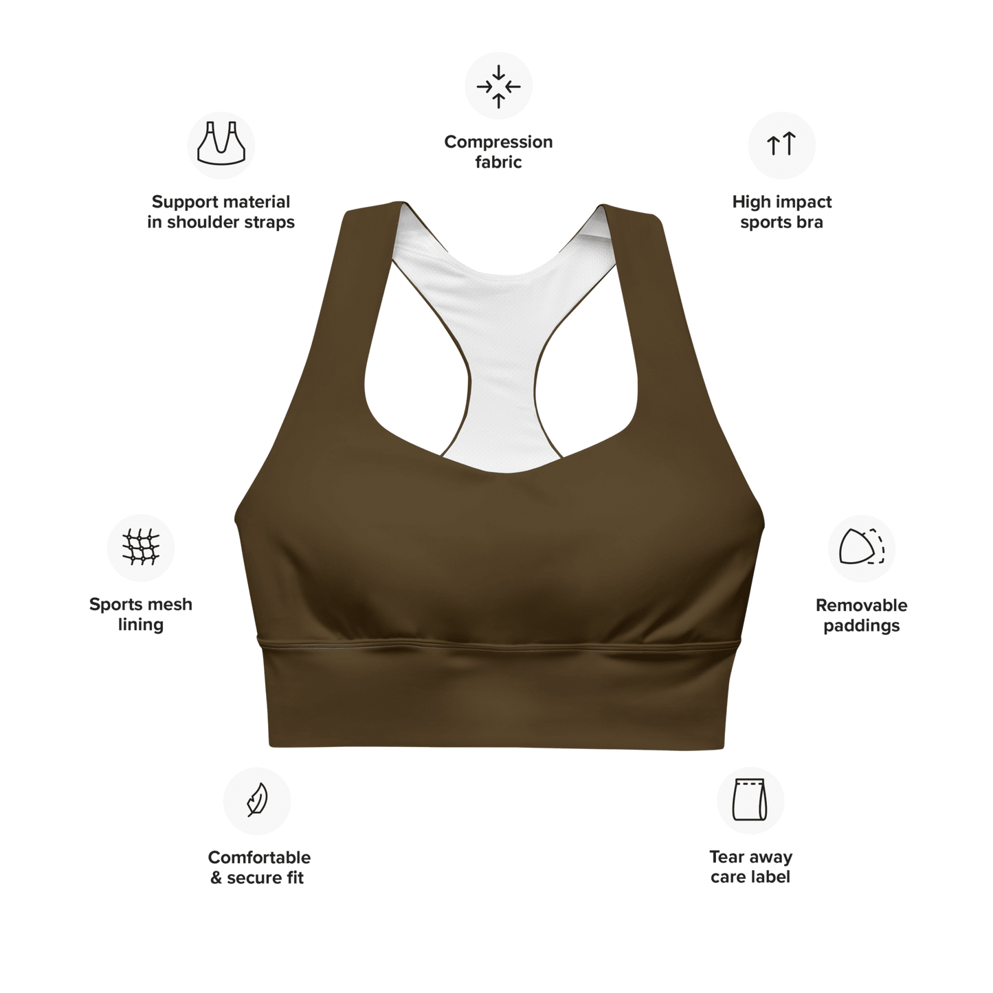Endurance Sports Bra Espresso