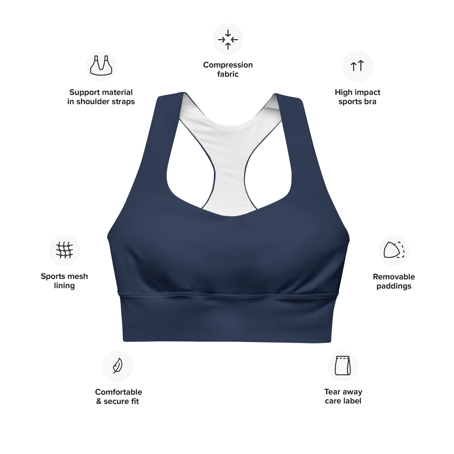 Endurance Sports Bra Sapphire