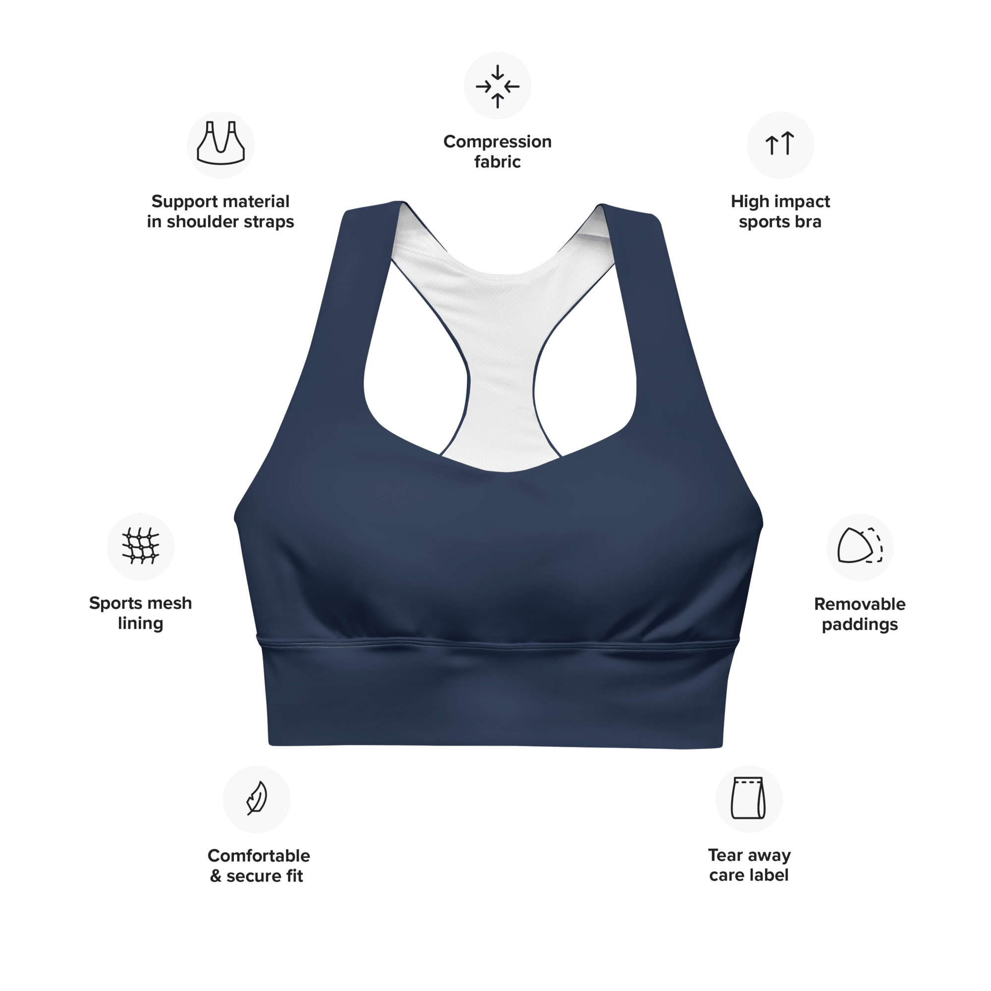 Endurance Sports Bra Sapphire