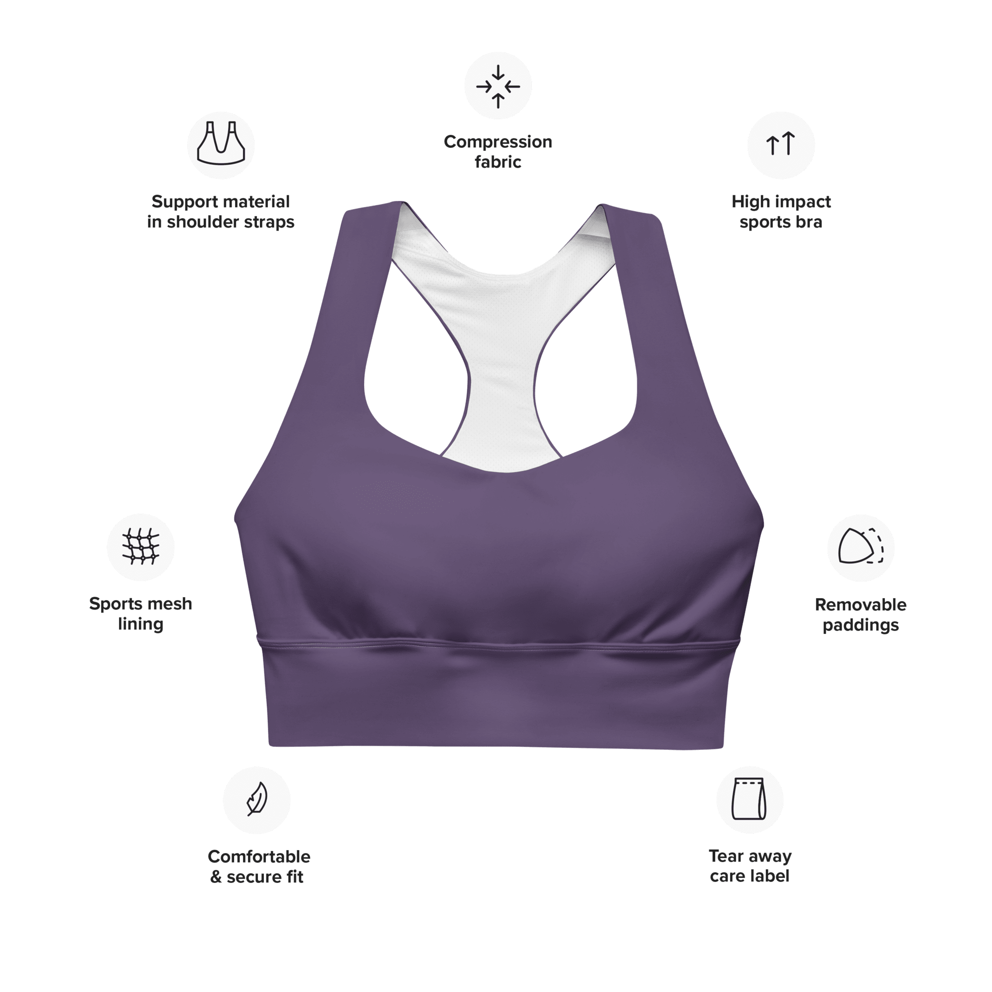 Endurance Sports Bra Amethyst