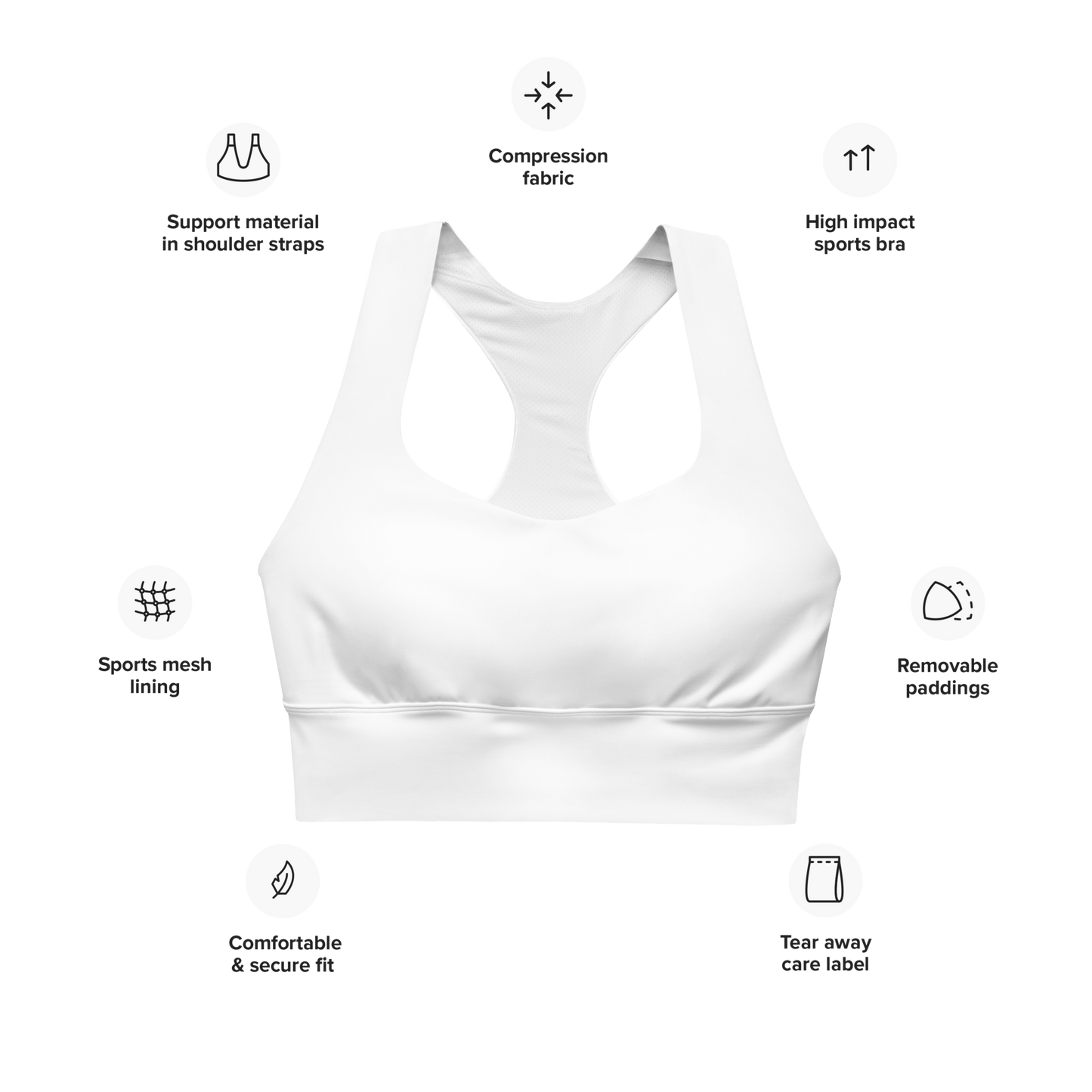Endurance Sports Bra Pearl