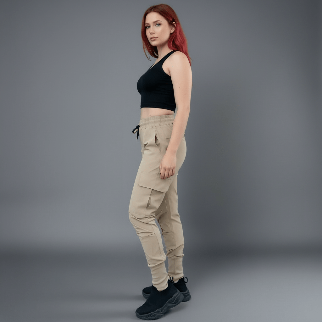 Unisex Urban Flex Cargo Joggers Khaki Women's