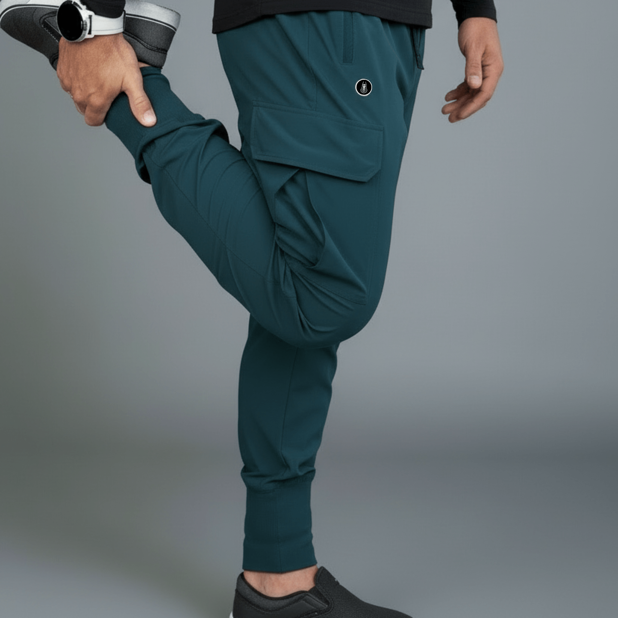 Nilestone Teal Urban Flex Cargo Joggers - Premium Reimagined Series