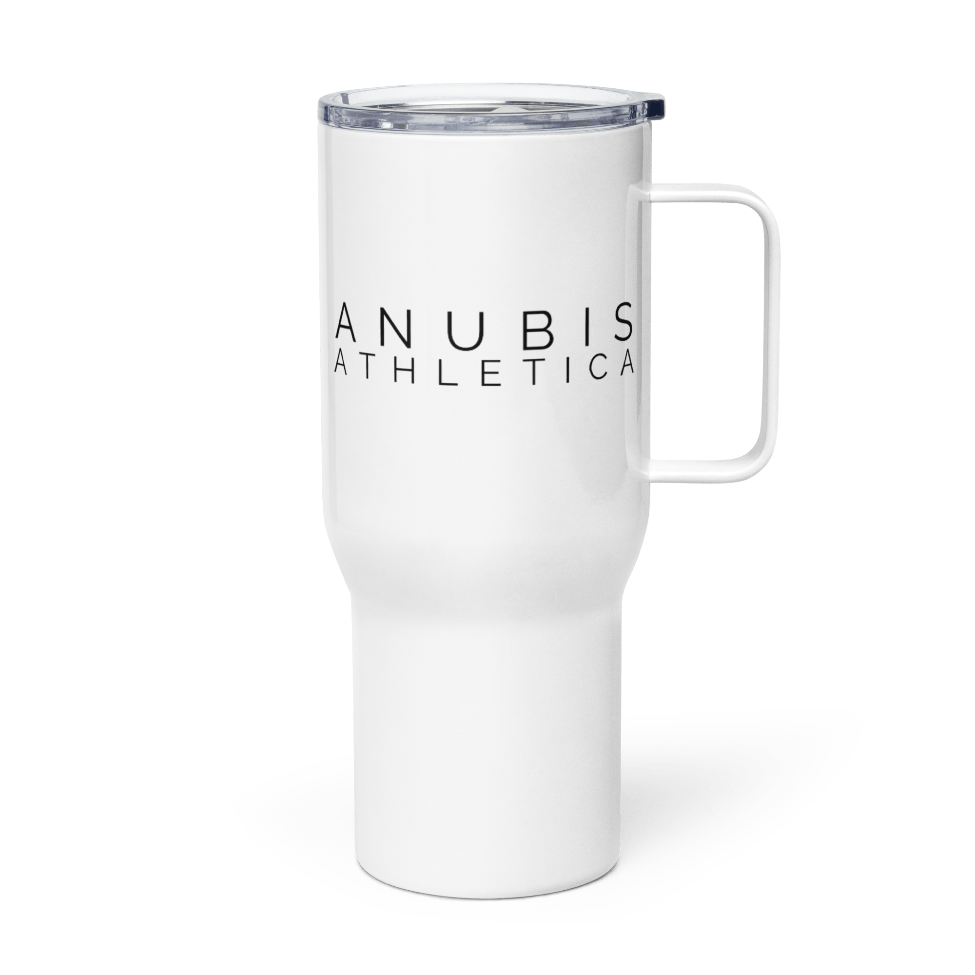 Travel mug with a handle