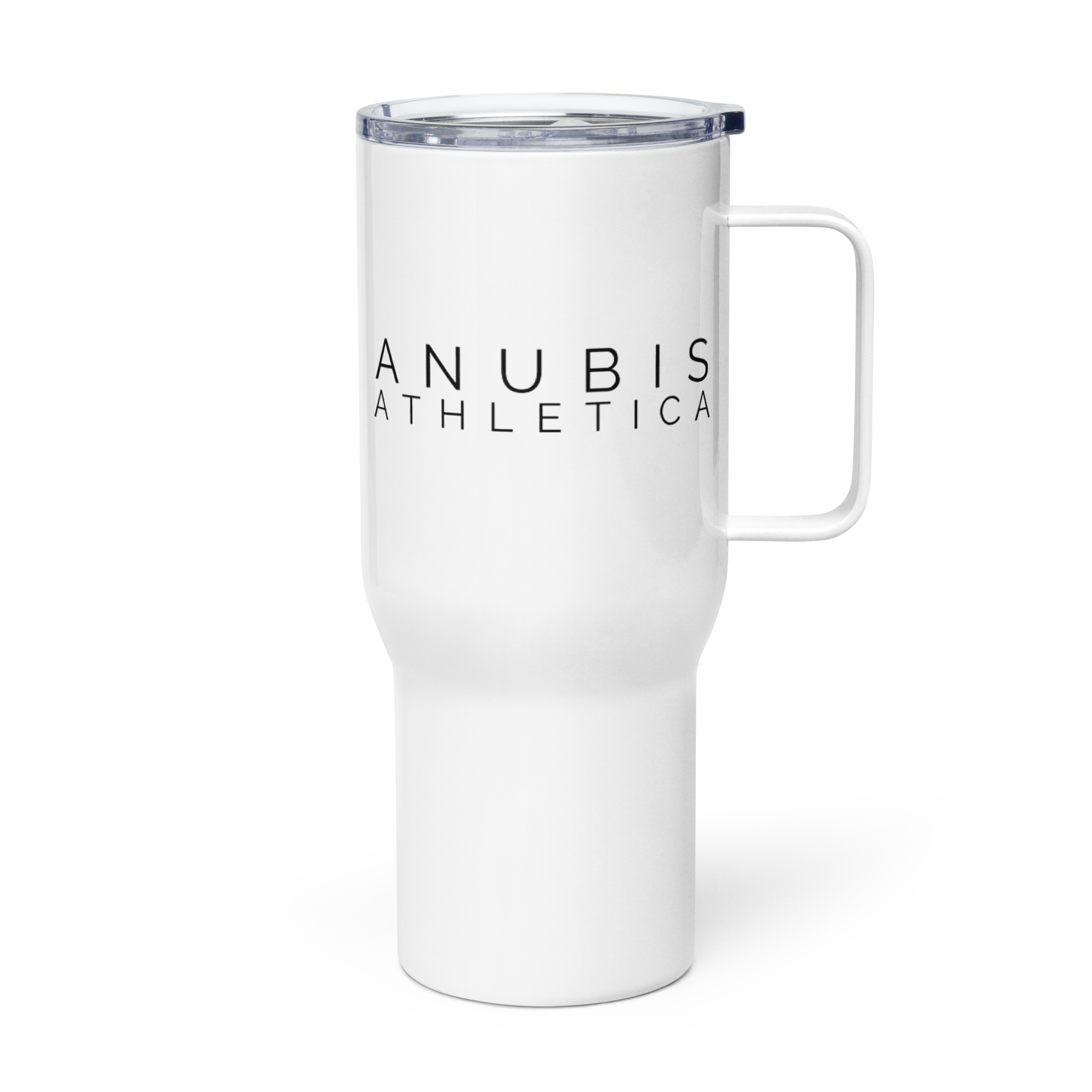 Travel mug with a handle