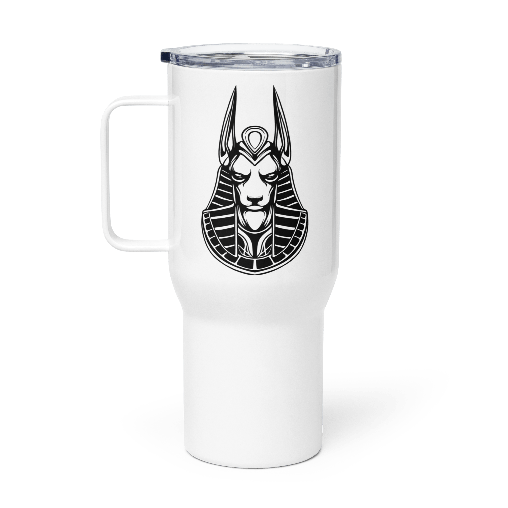 Travel mug with a handle