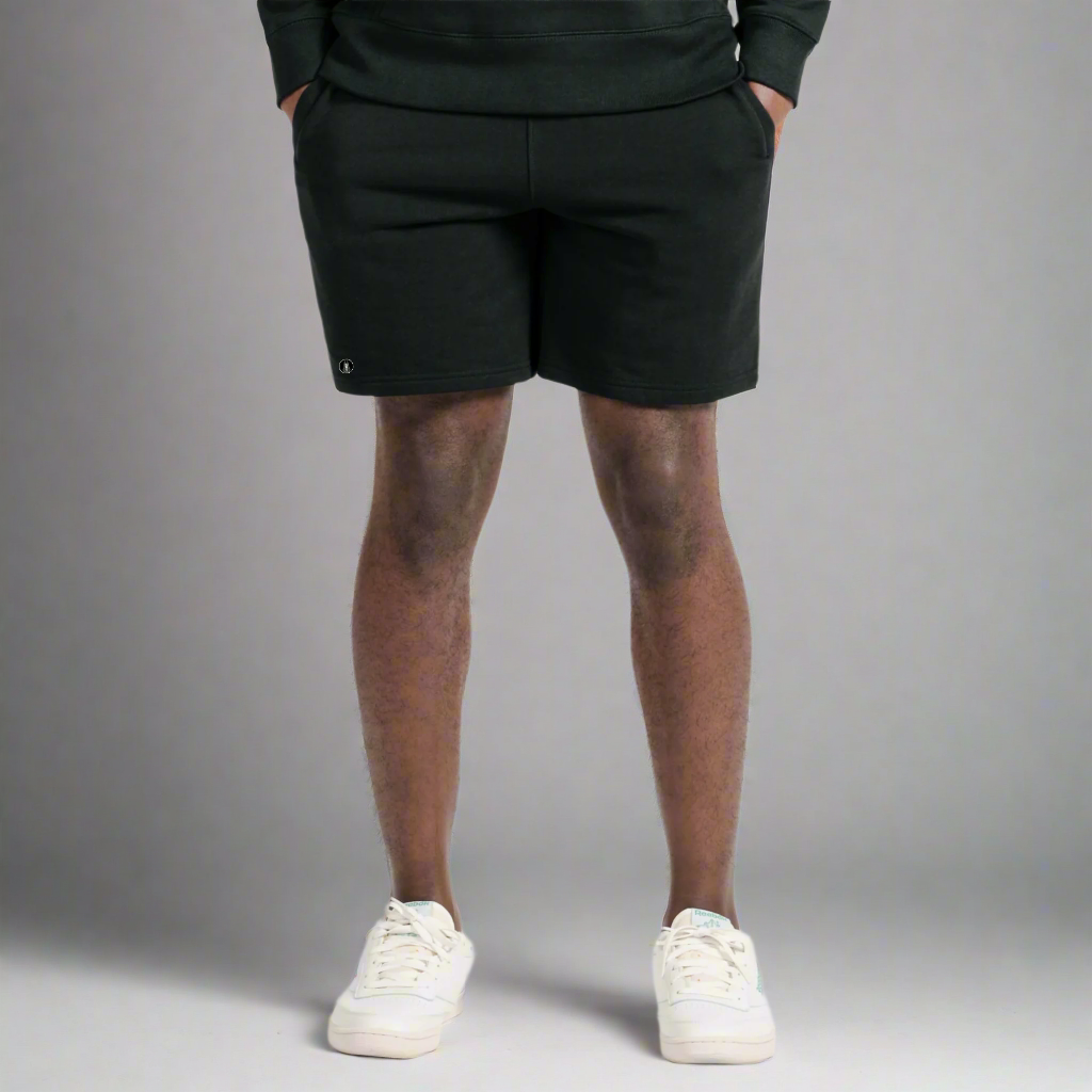 Onyx Black 100% Organic Cotton Sweat Shorts