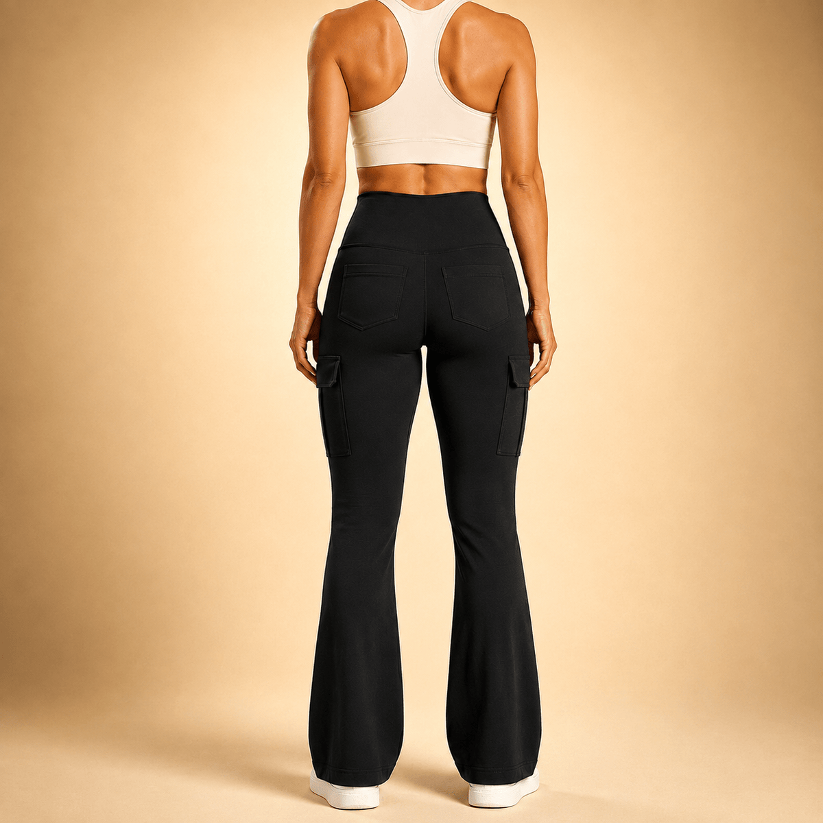 Sentinel Flared Cargo Leggings (Seamless Front Panel)