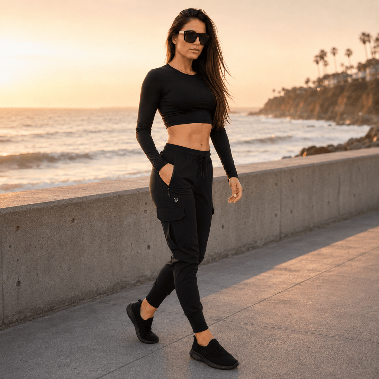 Women’s Black Urban Flex Cargo Joggers