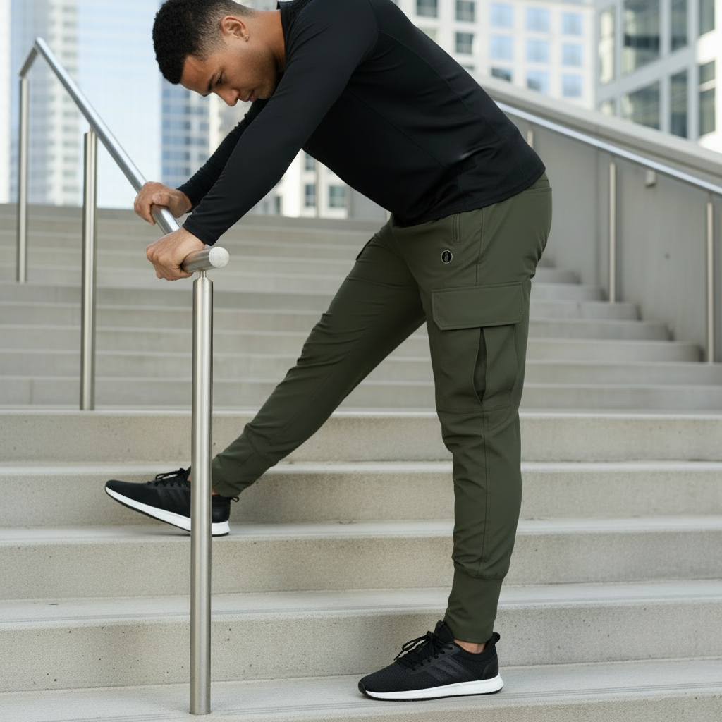 Moss Green Urban Flex Cargo Joggers - Premium Reimagined Series
