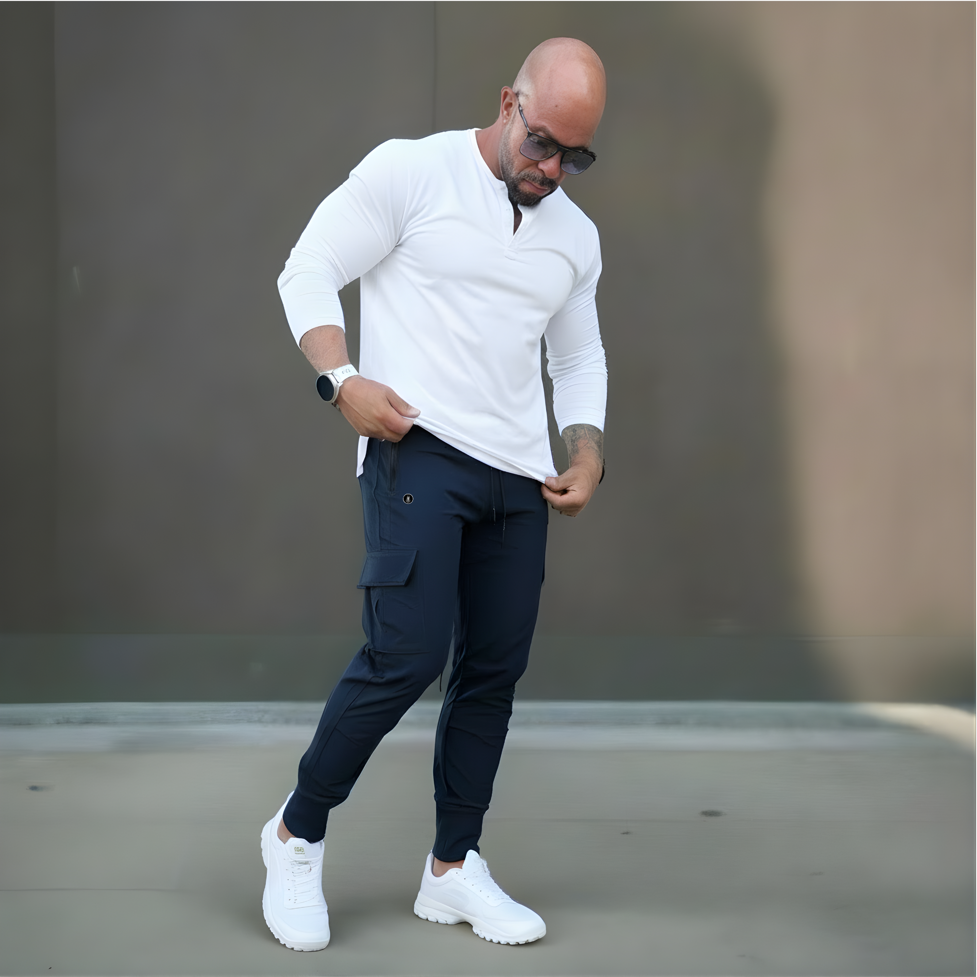 Navy Urban Flex Cargo Joggers - Premium Reimagined Series