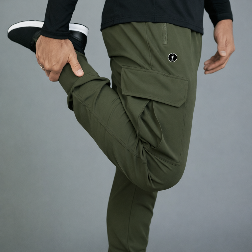 Moss Green Urban Flex Cargo Joggers - Premium Reimagined Series
