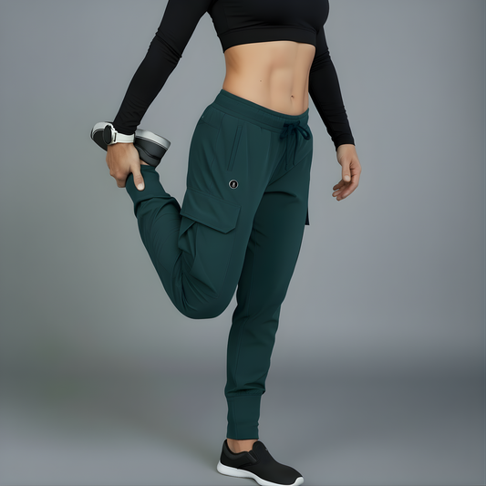 Nilestone Teal Urban Flex Cargo Joggers - Premium Reimagined Series