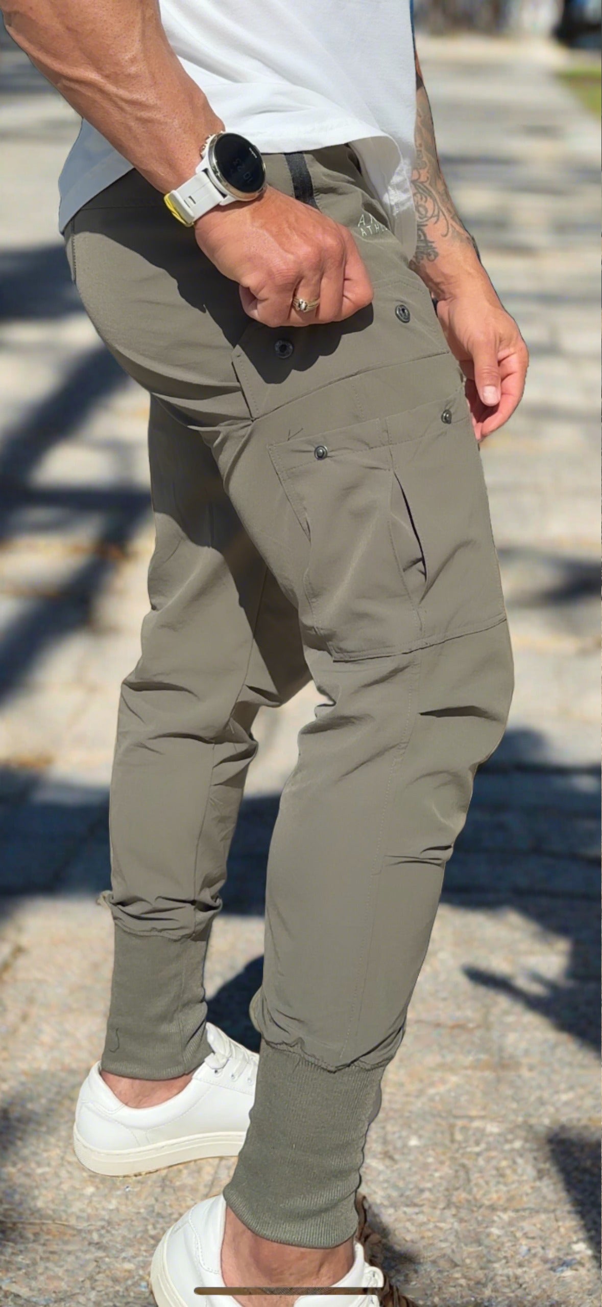 Unisex Urban Flex Cargo Joggers Military Olive