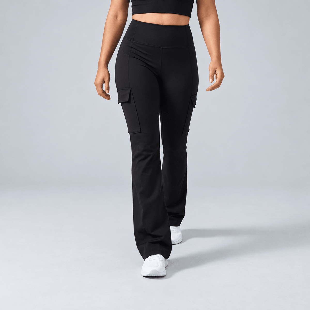 Sentinel Flared Cargo Leggings (Seamless Front Panel)