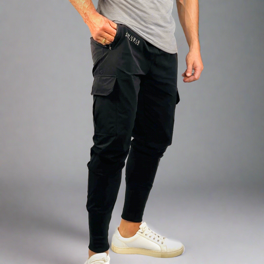 Unisex Urban Flex Cargo Joggers Black