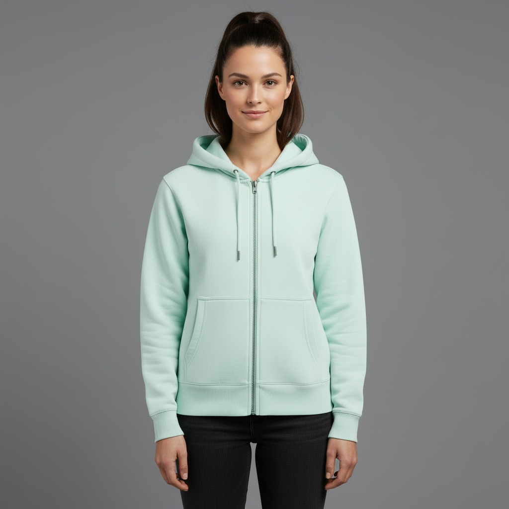 Tourmaline Green 100% Organic Cotton Heavyweight Hoodie