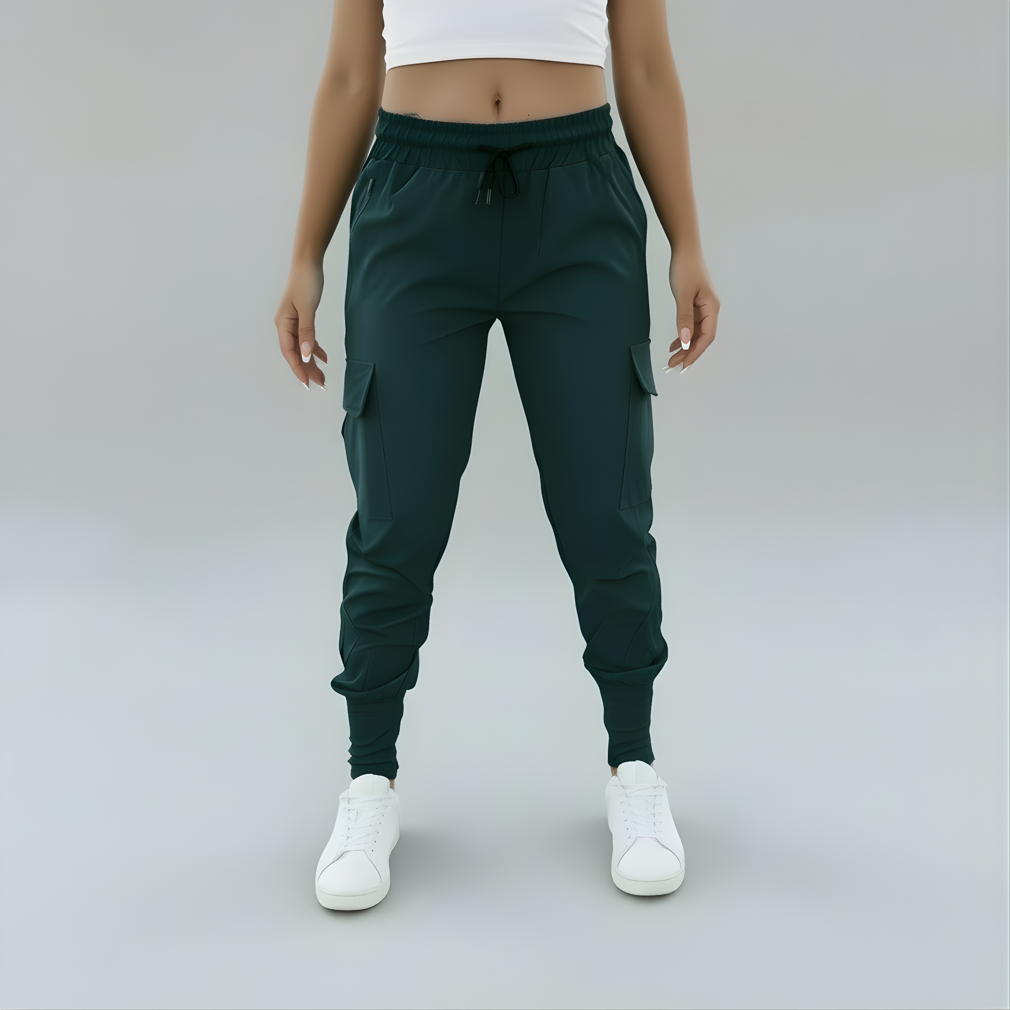 Nilestone Teal Urban Flex Cargo Joggers - Premium Reimagined Series