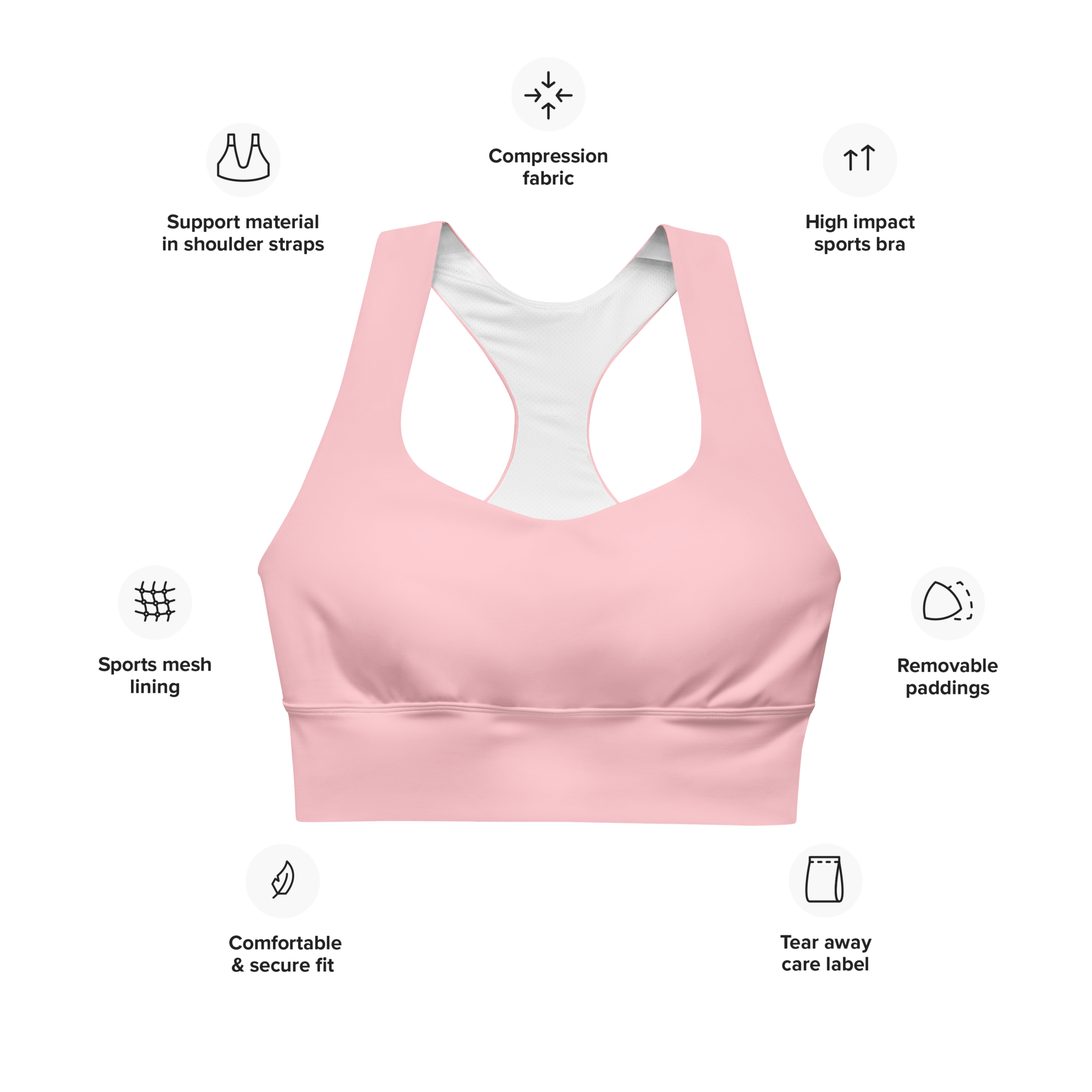 Endurance Sports Bra Pink