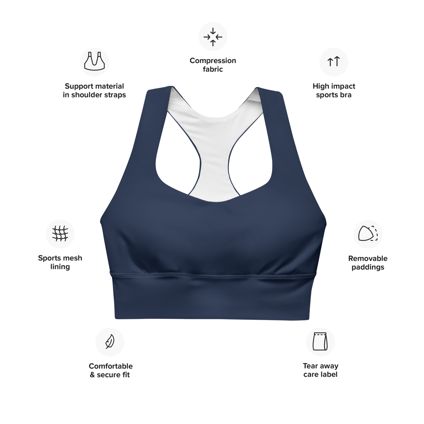 Endurance Sports Bra Sapphire