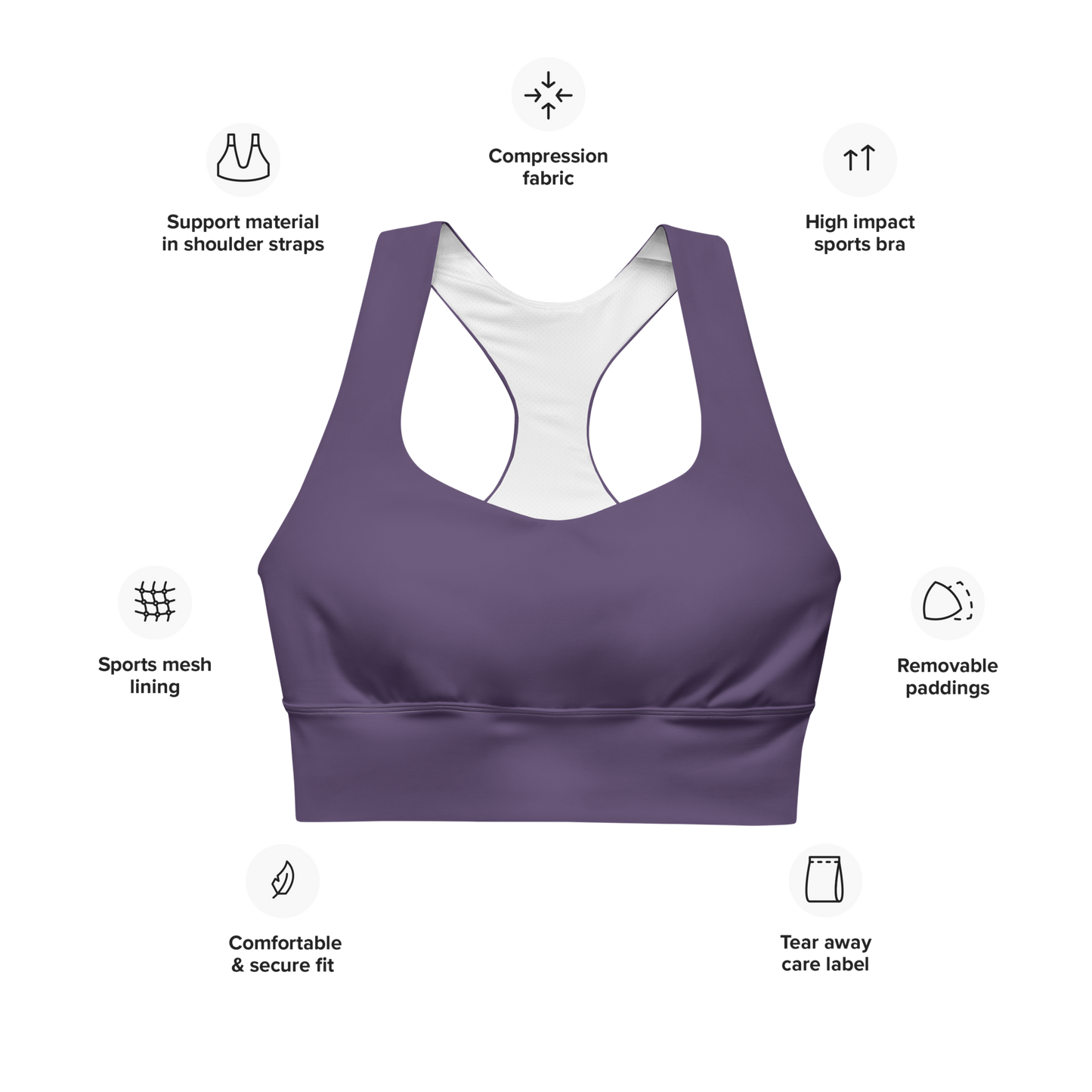 Endurance Sports Bra Amethyst