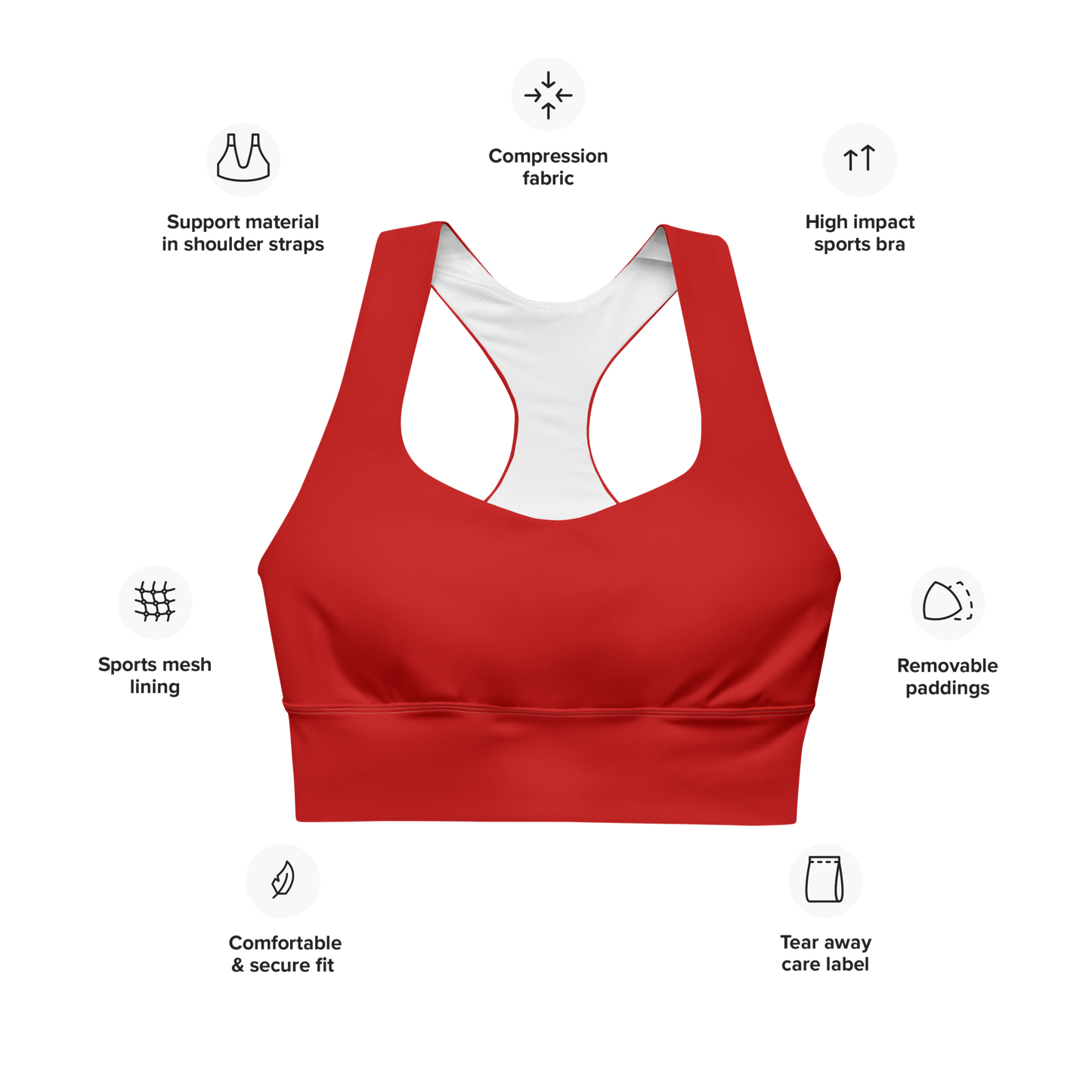 Endurance Sports Bra Ruby