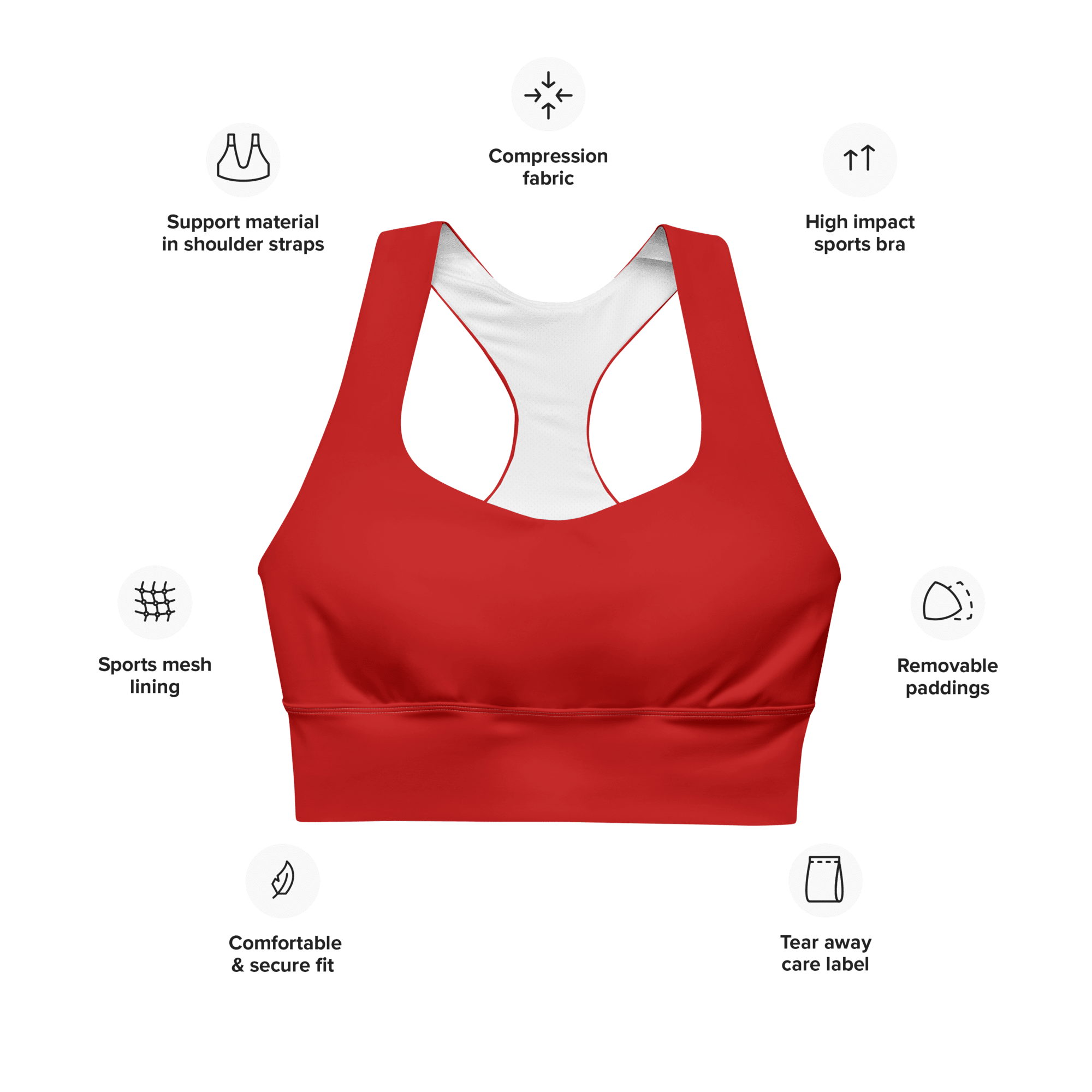 Endurance Sports Bra Ruby