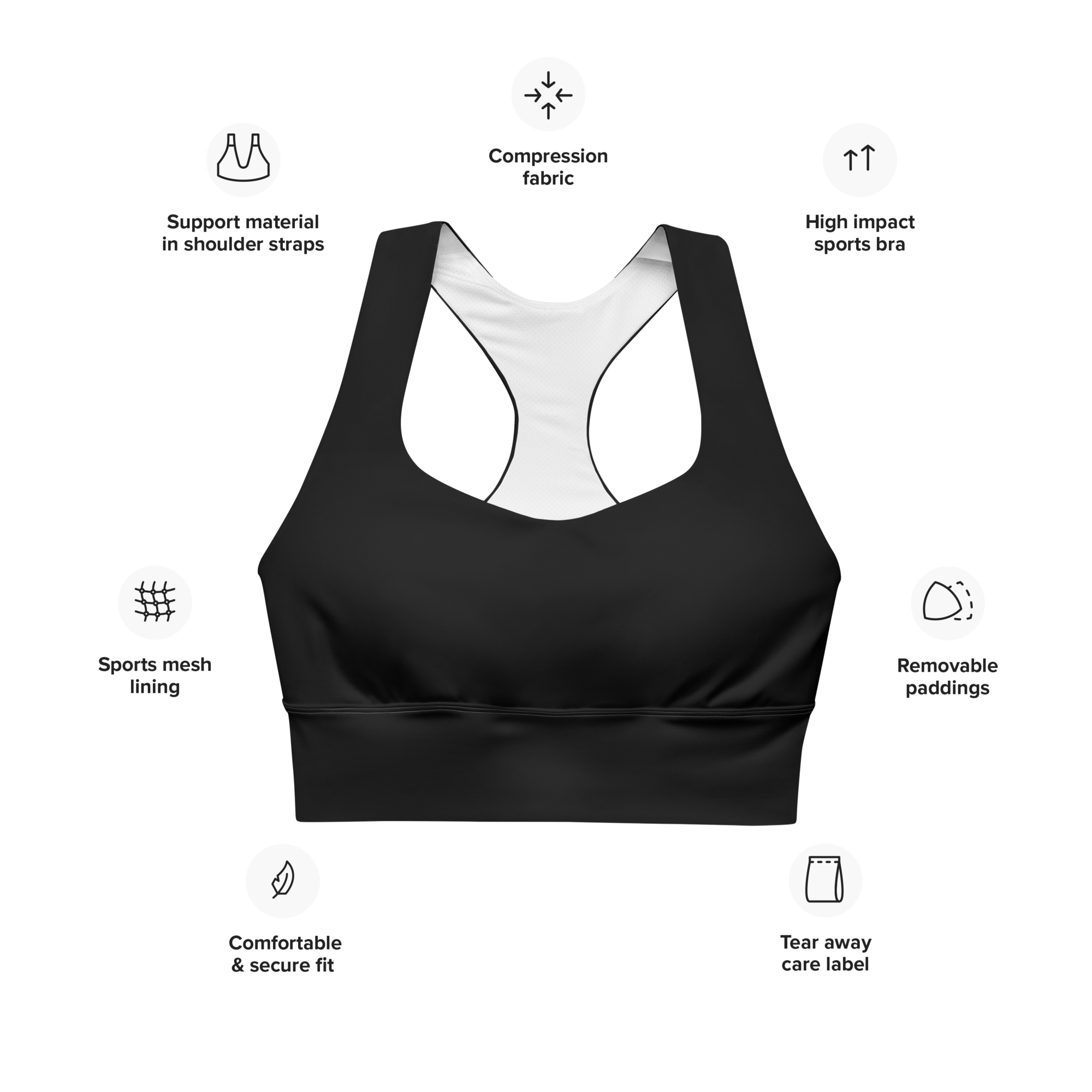 Endurance Sports Bra Onyx