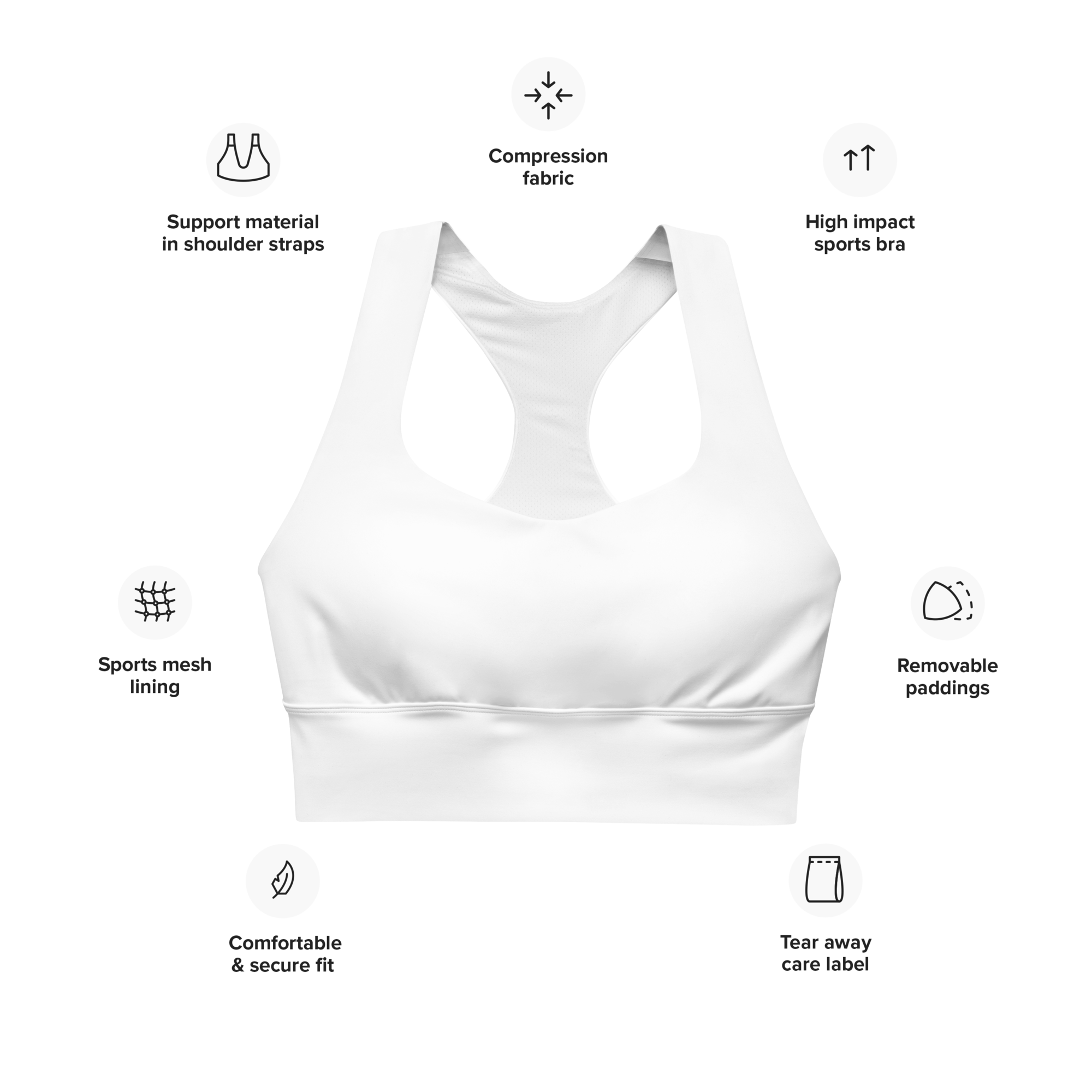 Endurance Sports Bra Pearl