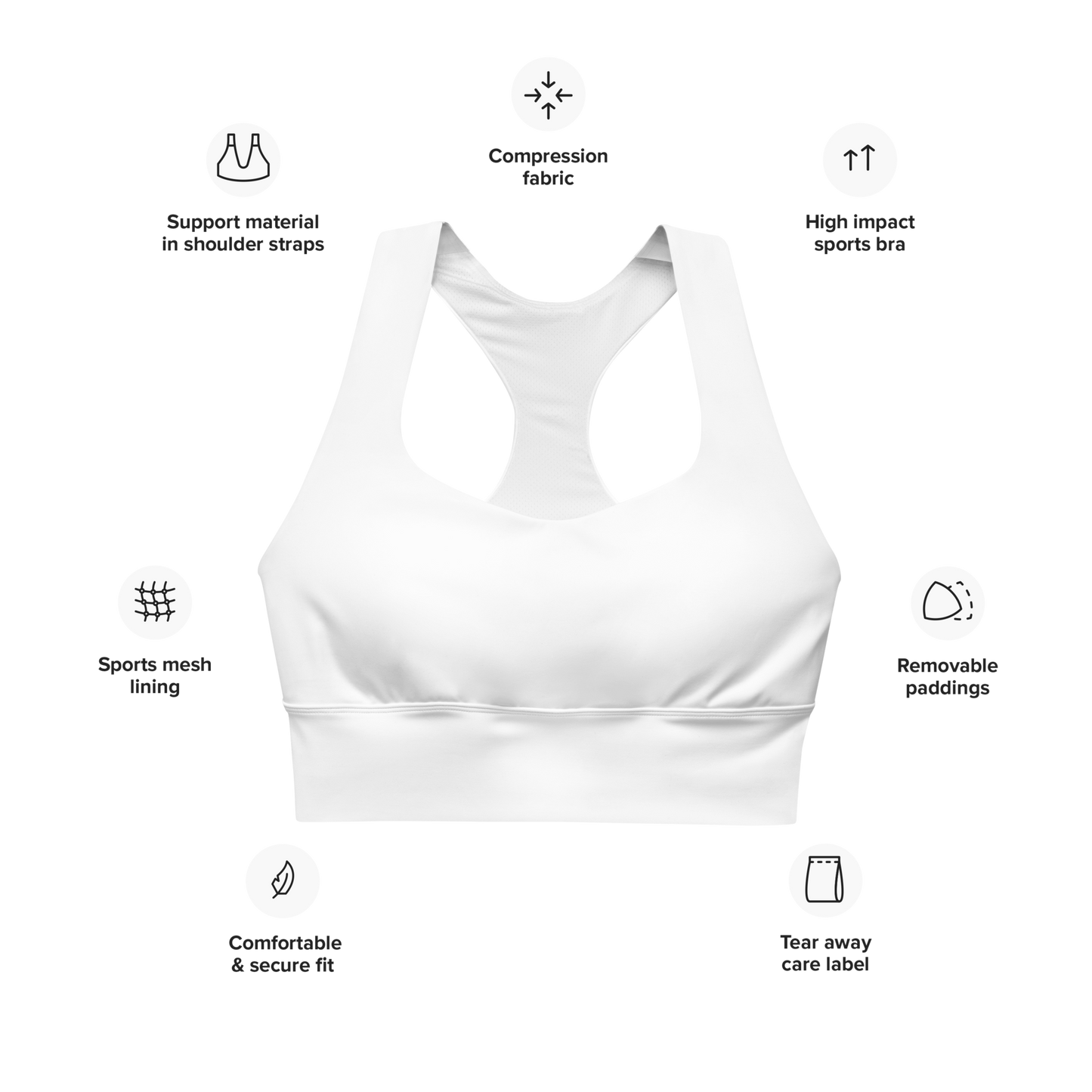 Endurance Sports Bra Pearl