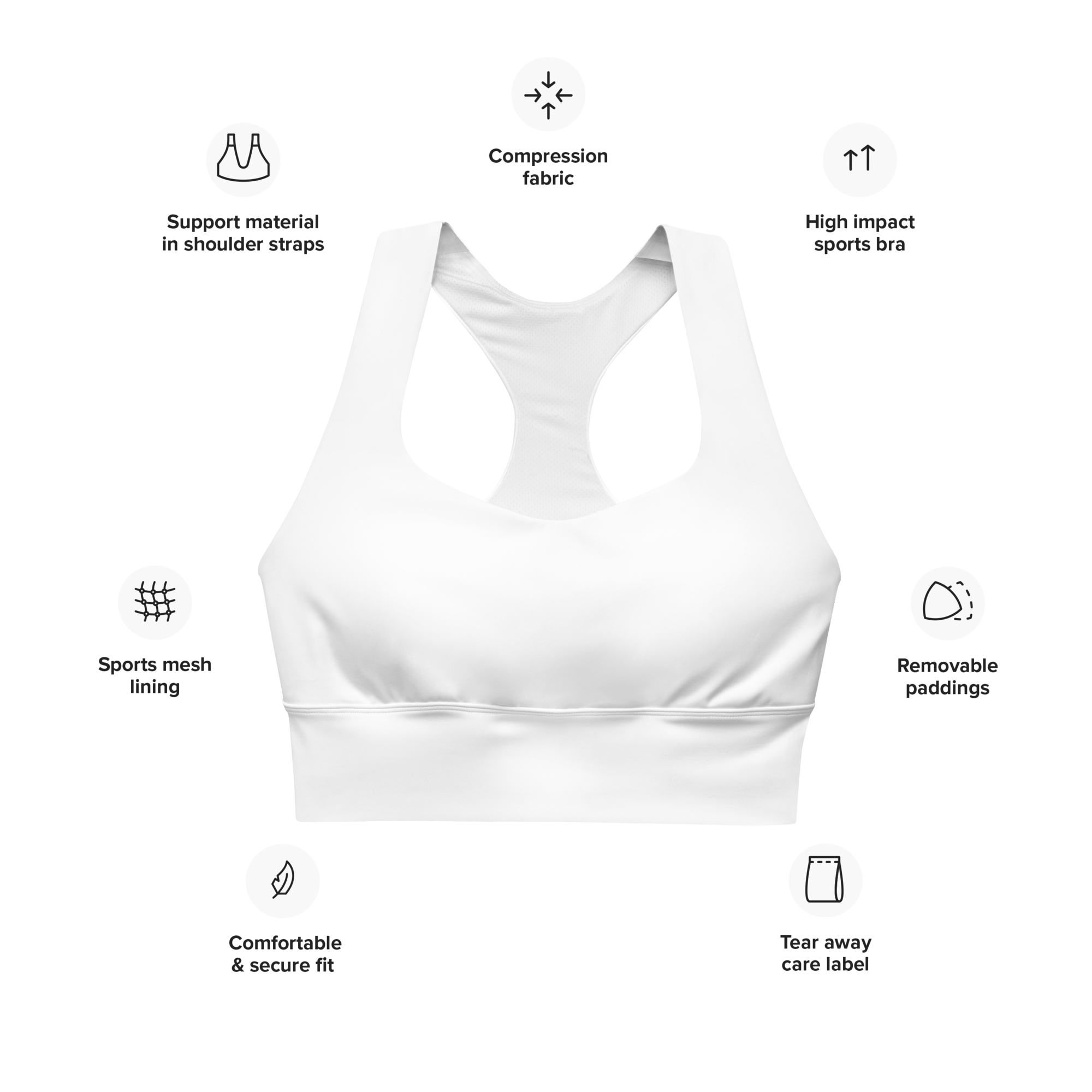 Endurance Sports Bra Pearl