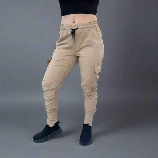 Unisex Urban Flex Cargo Joggers Khaki Women's