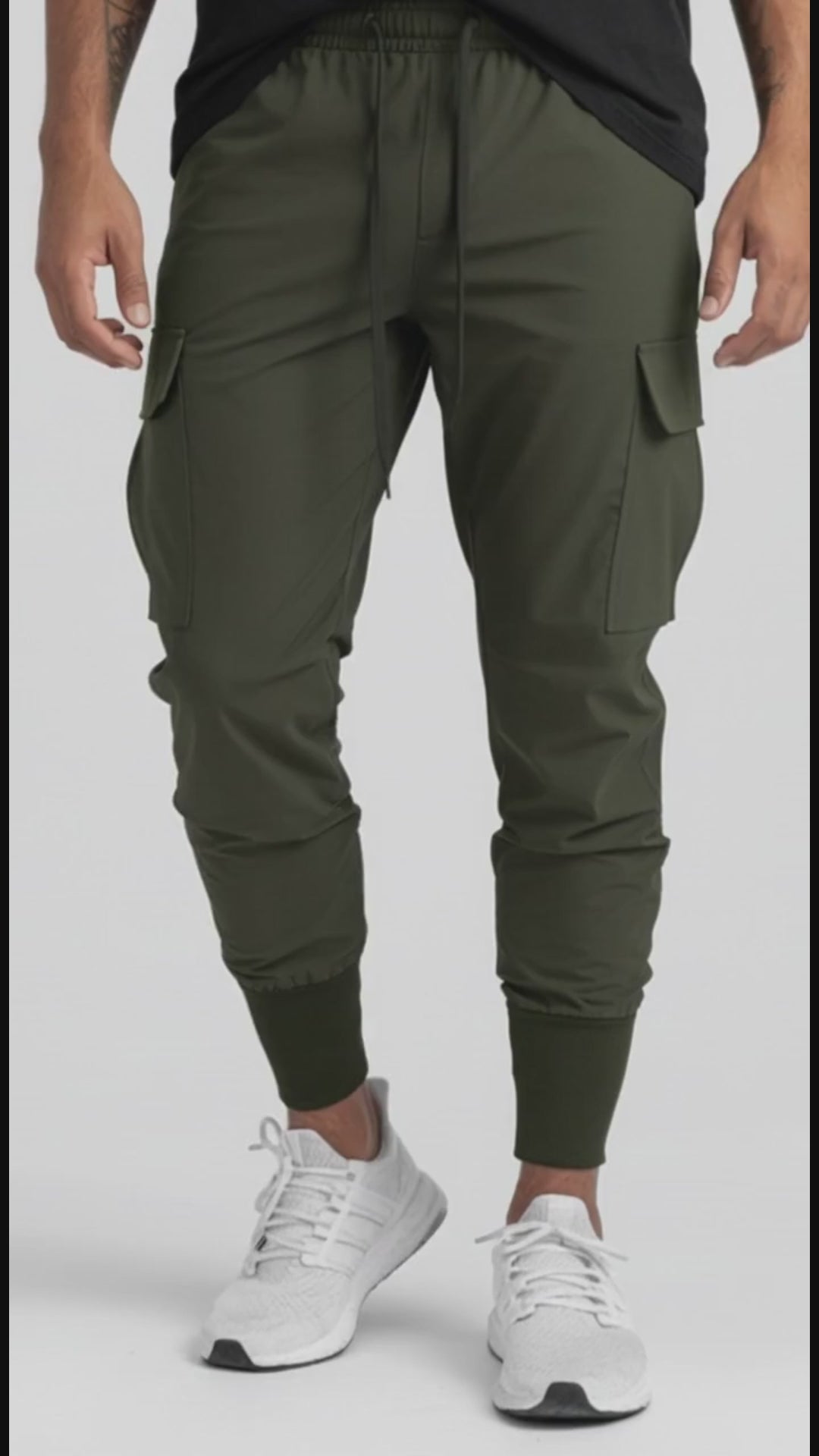 Moss Green Urban Flex Cargo Joggers - Premium Reimagined Series