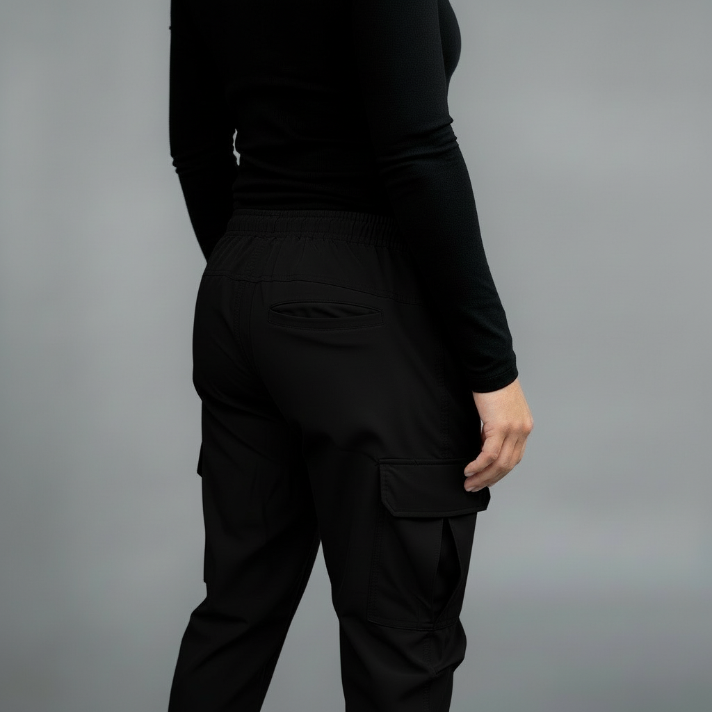 Black Urban Flex Cargo Joggers - Premium Reimagined Series