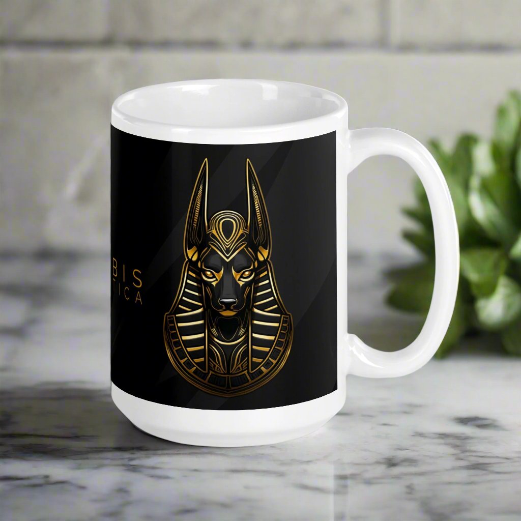 Anubis Athletica glossy mug